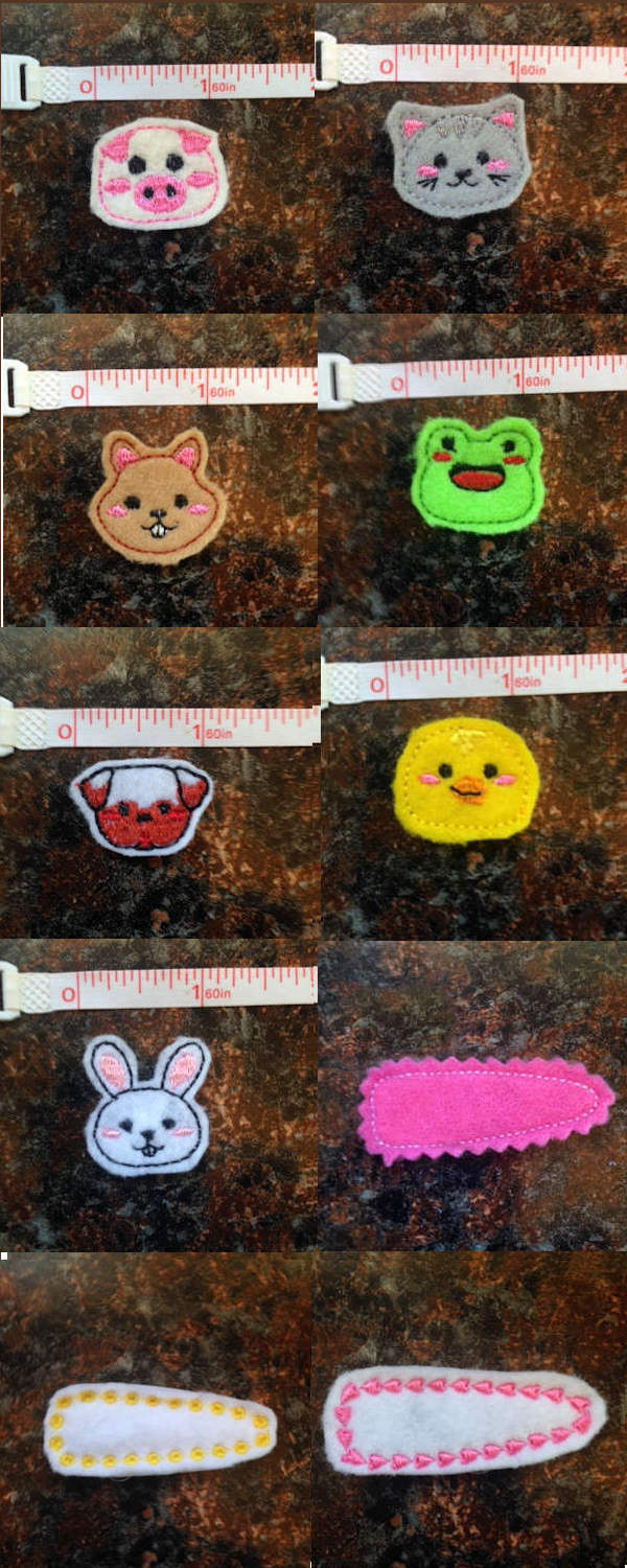 My Pet Barrettes Embroidery Machine Design Details