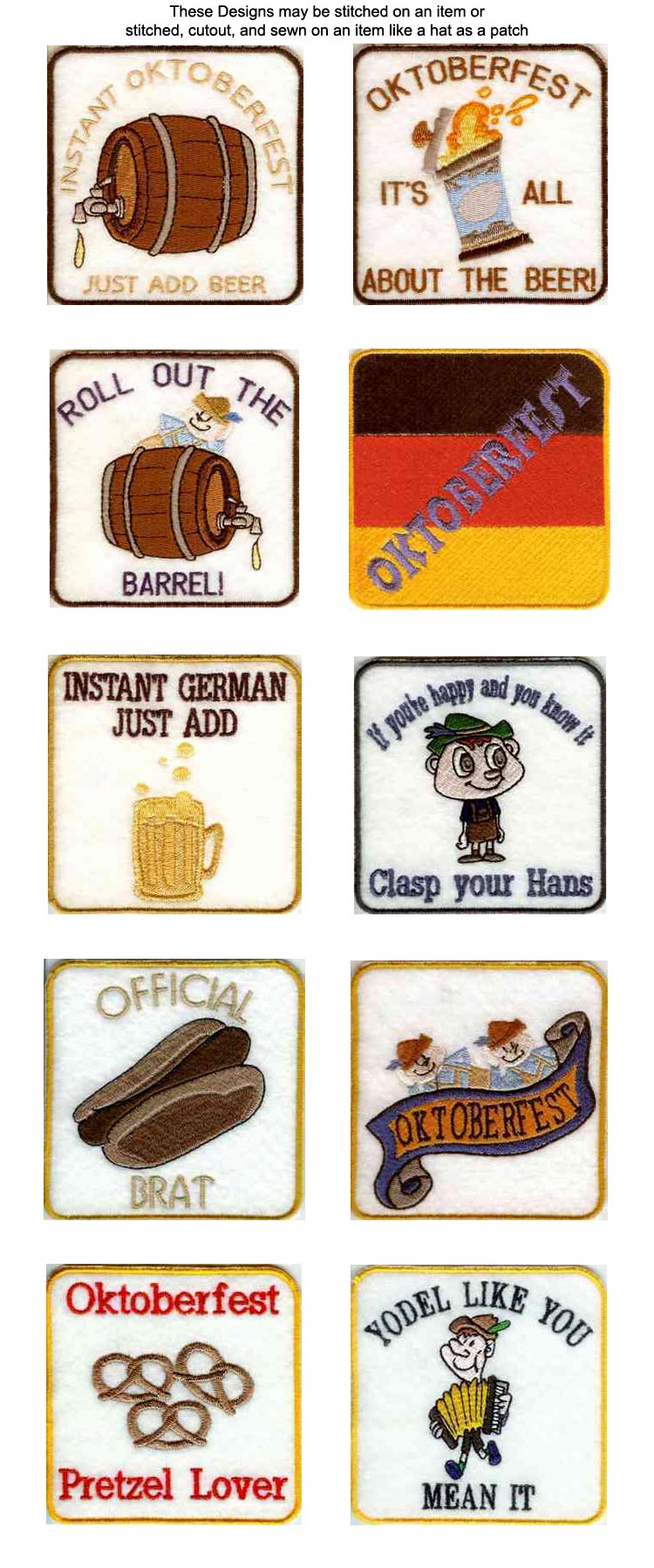 Oktoberfest Celebration Designs Embroidery Machine Design Details