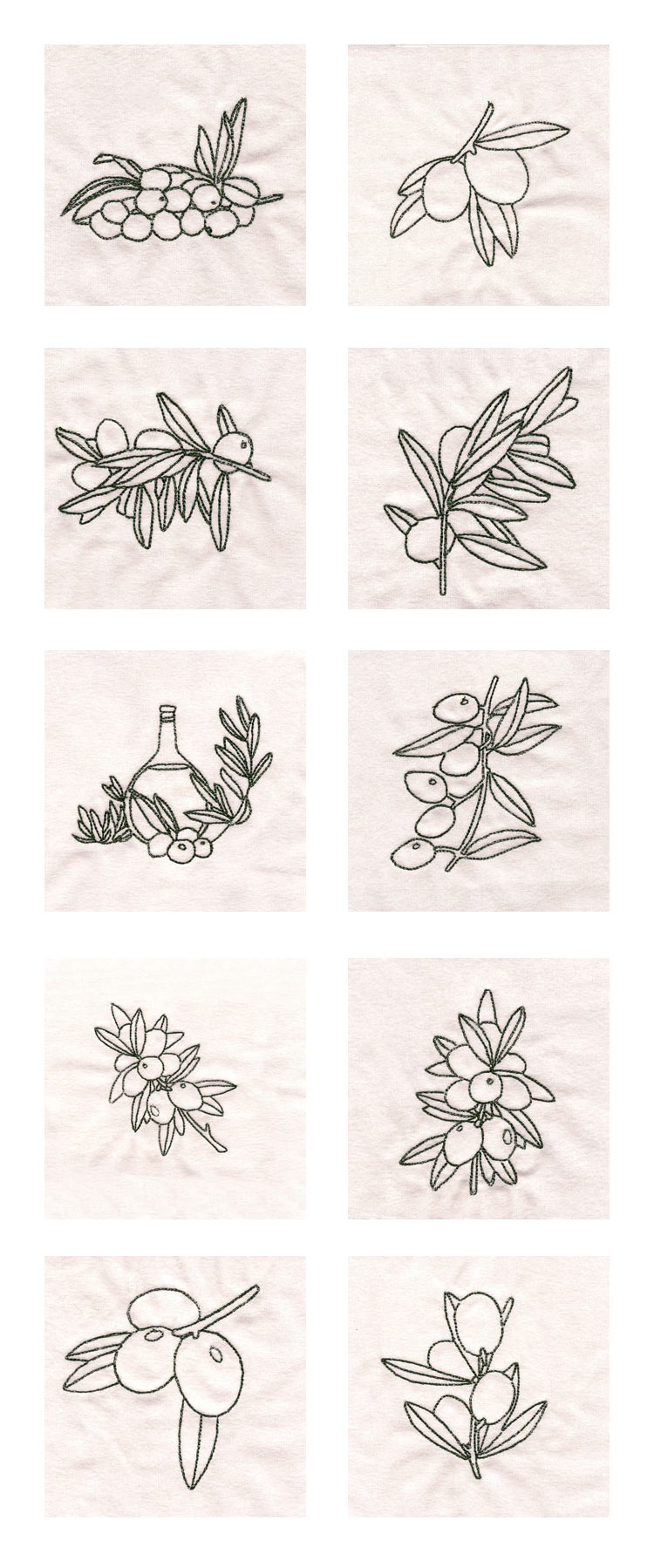 Olive Way Redwork Embroidery Machine Design Details