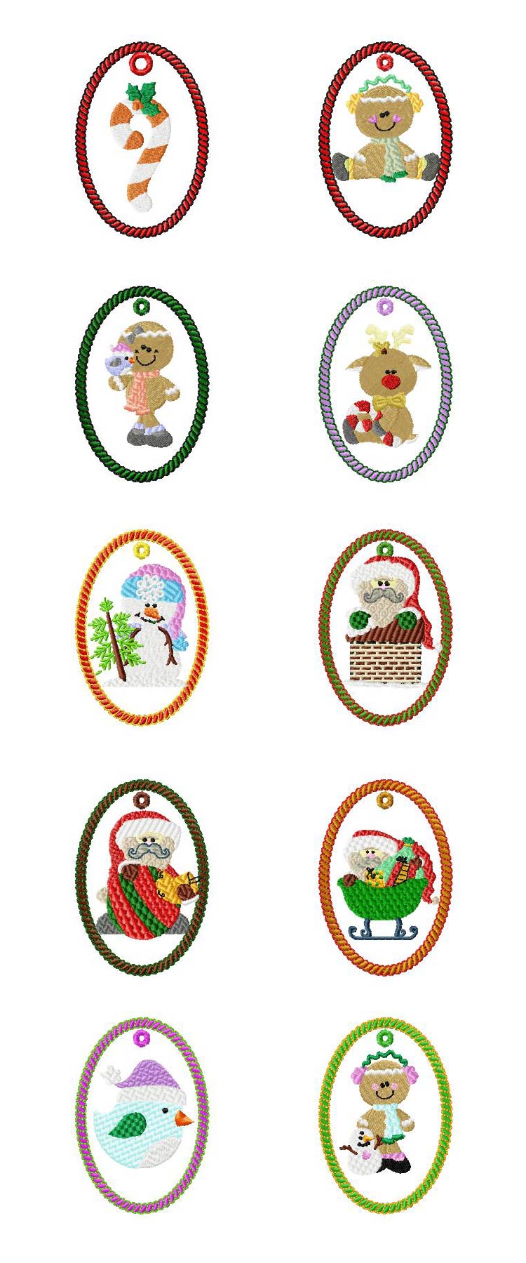 Christmas Ornaments 2 Embroidery Machine Design Details