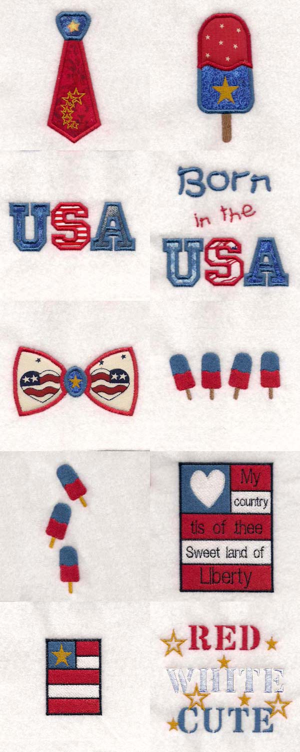 Patriotic 2018 Embroidery Machine Design Details