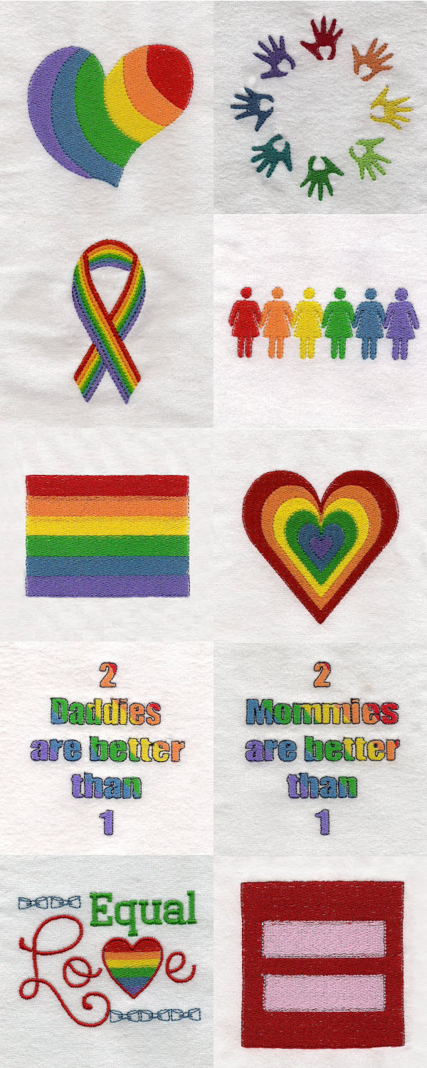 Pride Embroidery Machine Design Details