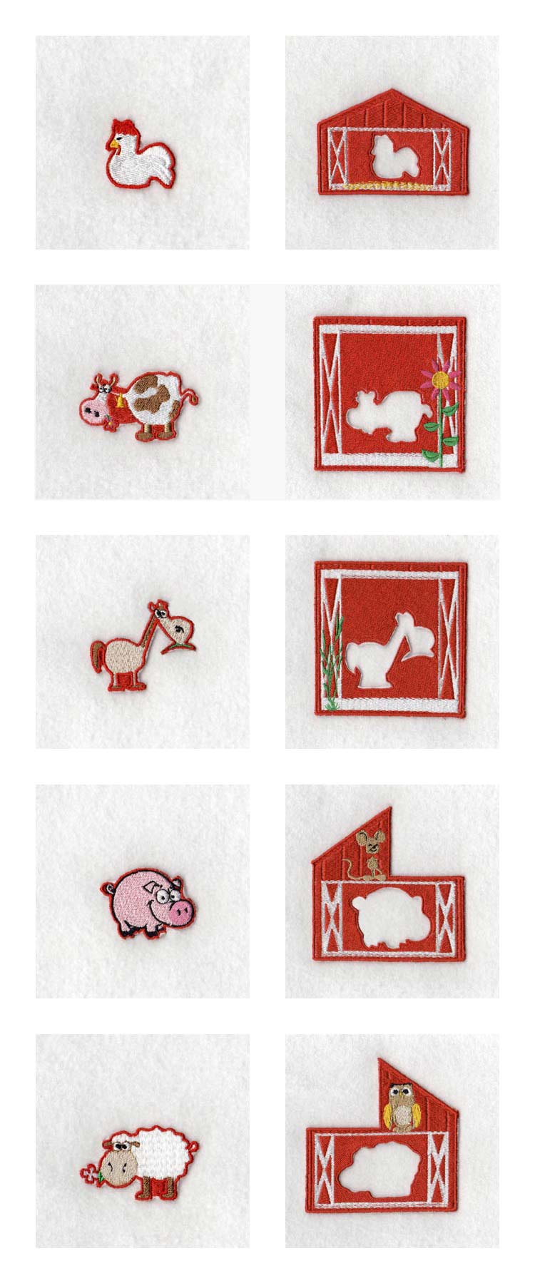 Barn Puzzle Embroidery Machine Design Details