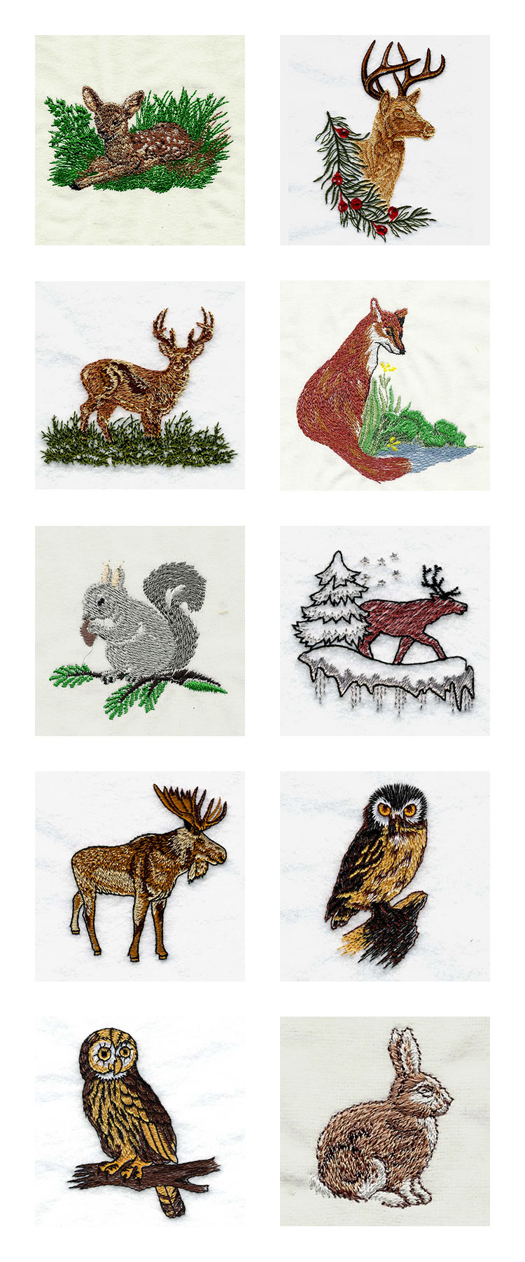 Realistic Wildlife Embroidery Machine Design Details