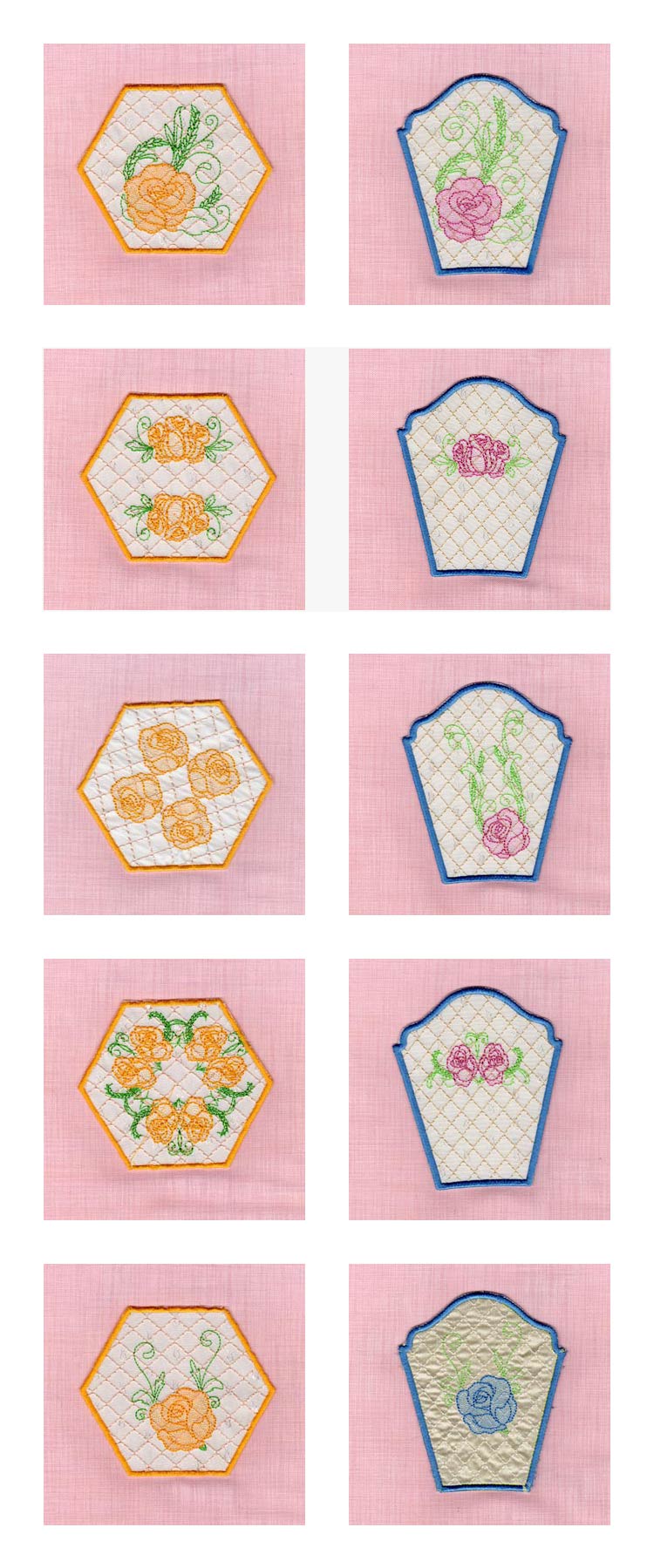 Rose Bowl 2 Embroidery Machine Design Details