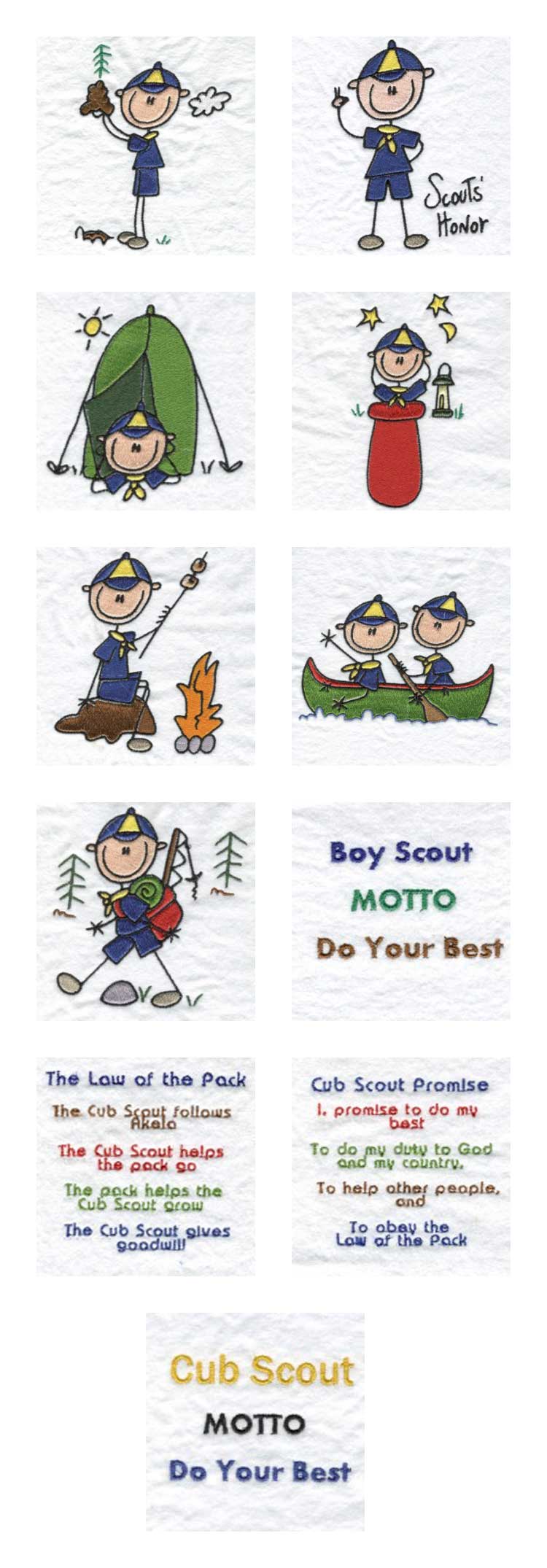 Cub Scouts Embroidery Machine Design Details