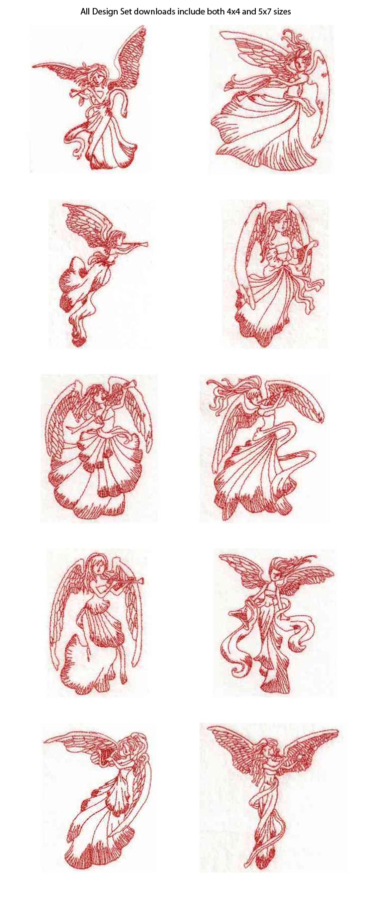 RW Angels Embroidery Machine Design Details
