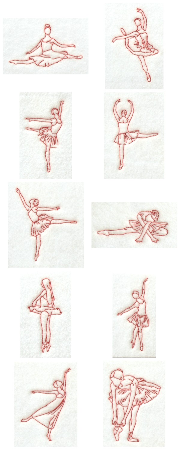 RW Ballet Embroidery Machine Design Details