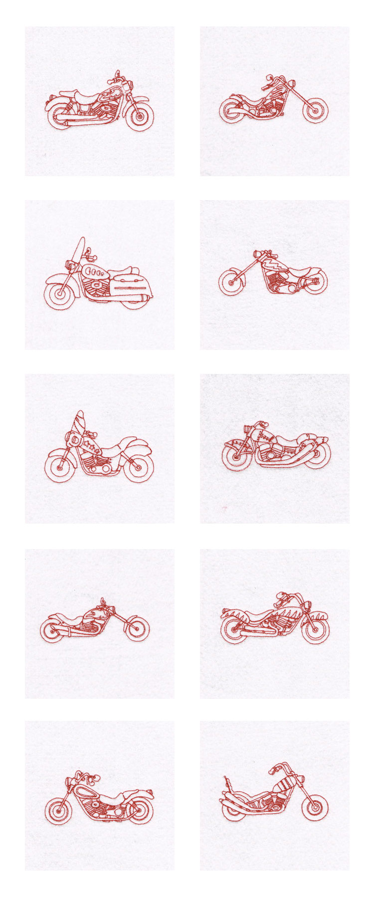 RW Bikes Embroidery Machine Design Details