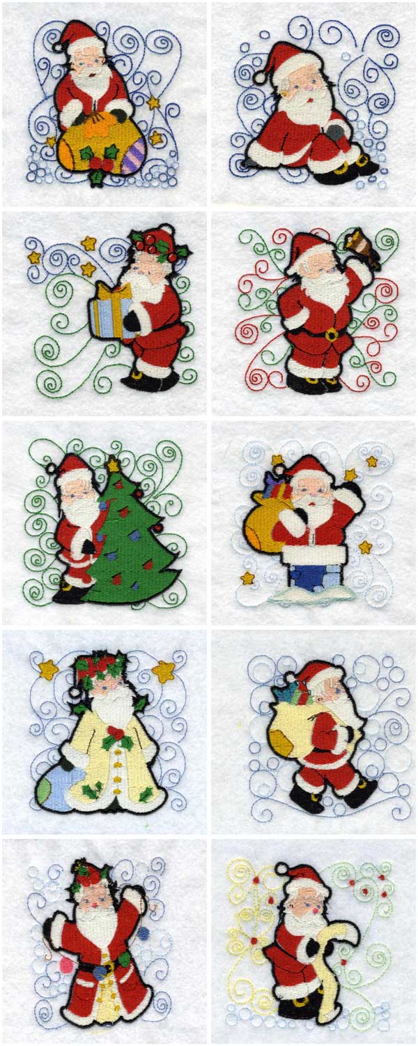 Santa Blocks Embroidery Machine Design Details