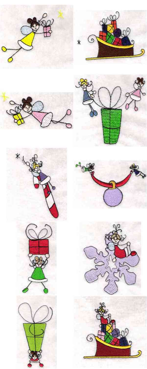 Santas Helper Embroidery Machine Design Details