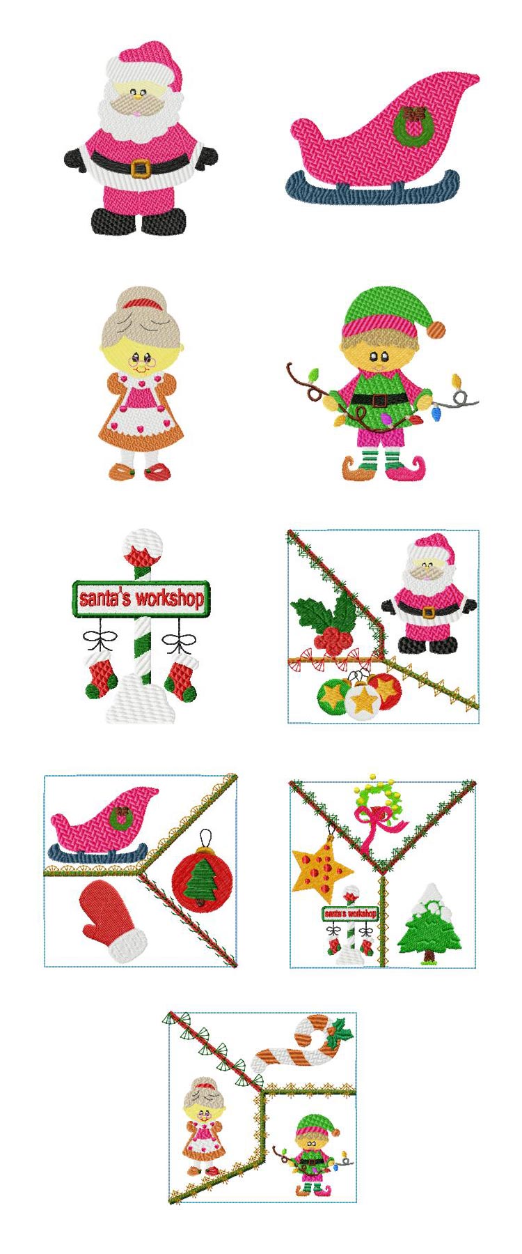 Santas Workshop 2 Embroidery Machine Design Details