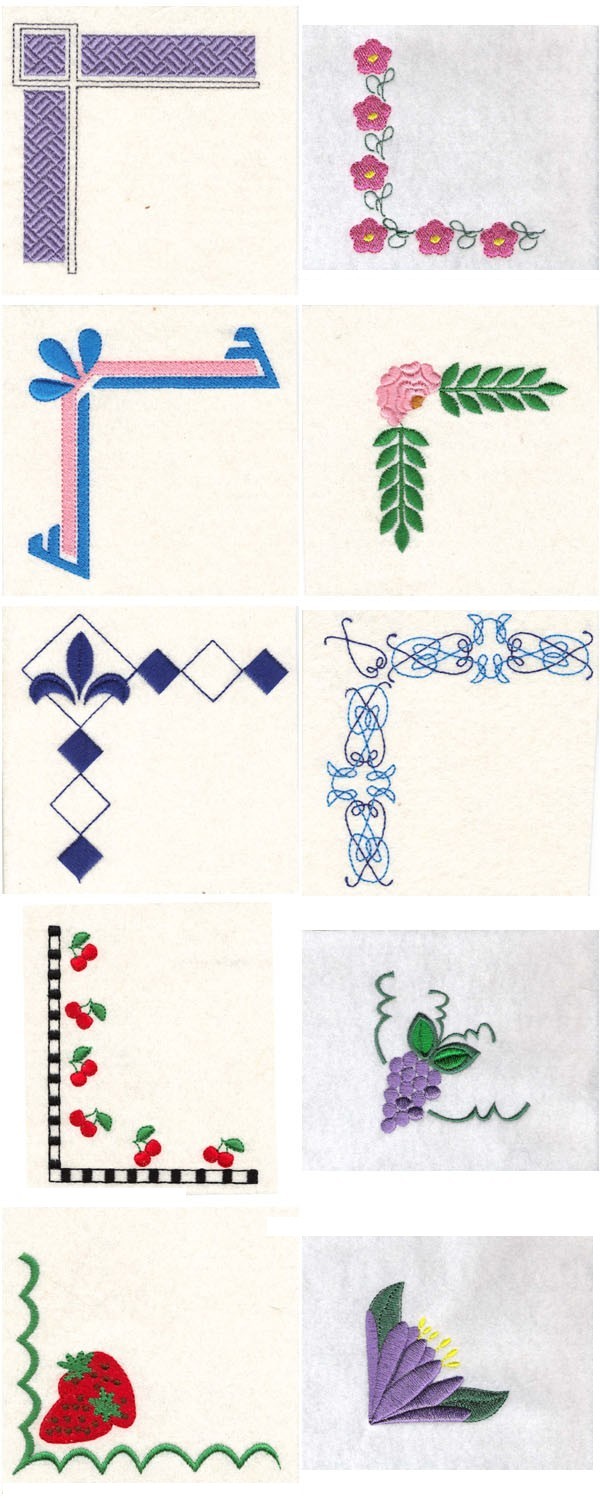 Machine Embroidery Designs - Simple Borders Set