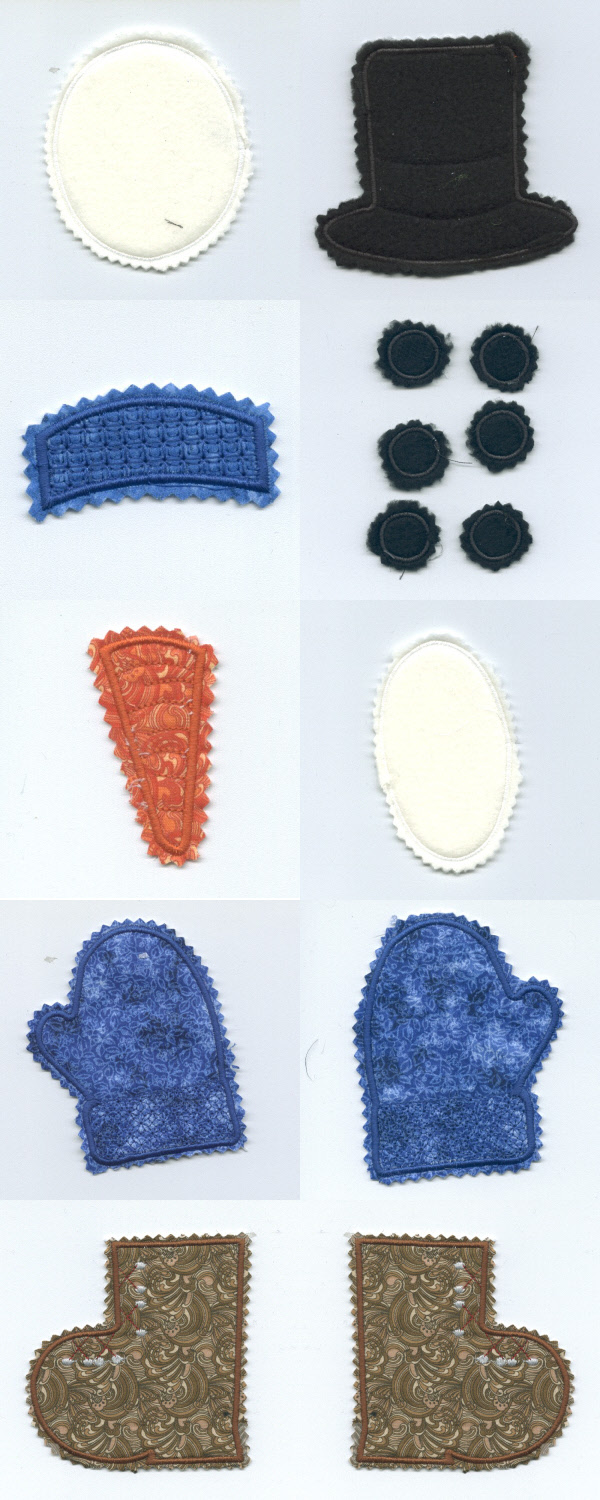 Snowman Hanger Embroidery Machine Design Details