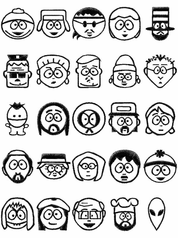 southpark machine embroidery contact sheet