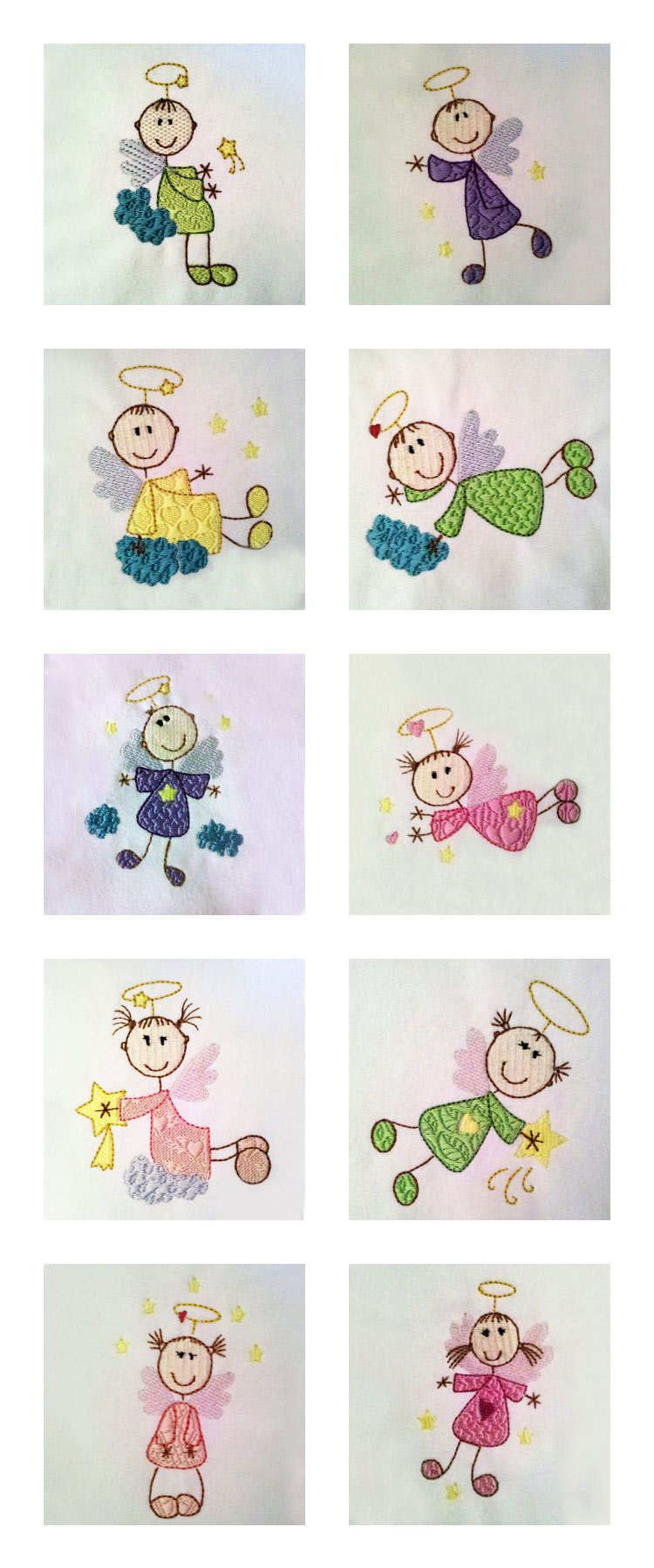Sticky Angels Embroidery Machine Design Details