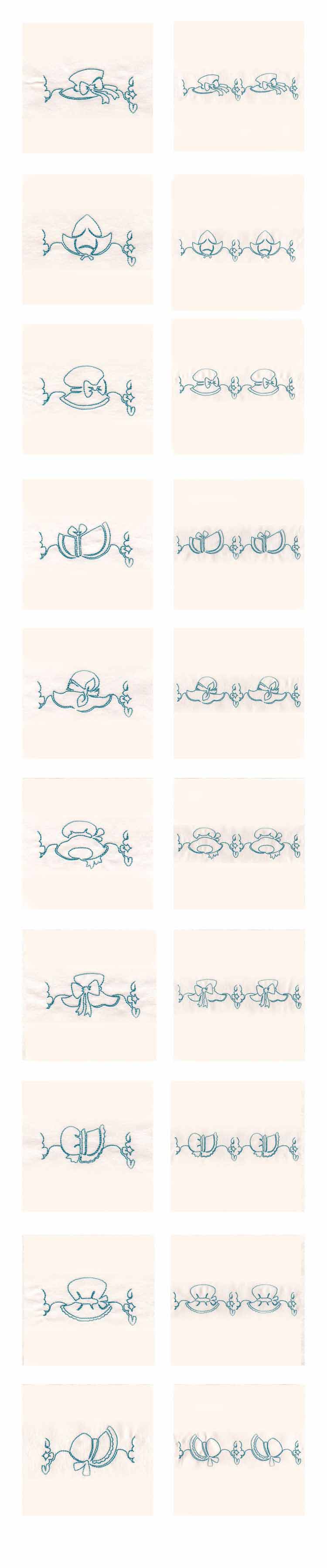 Endless Sunbonnet Border Embroidery Machine Design Details