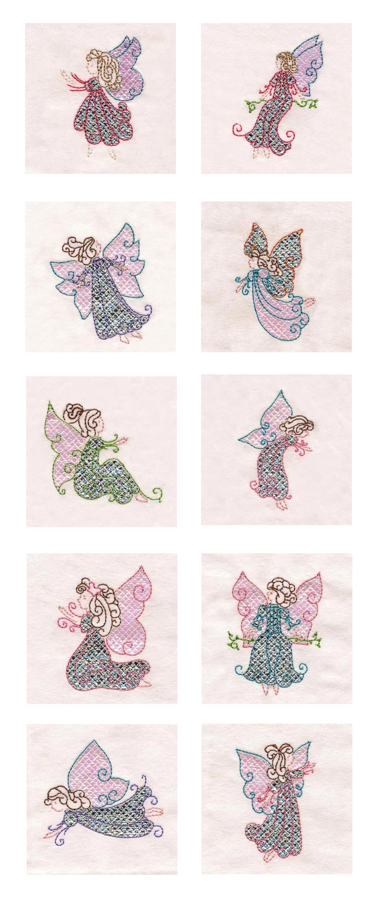 Swirly Butterfly Girls Embroidery Machine Design Details