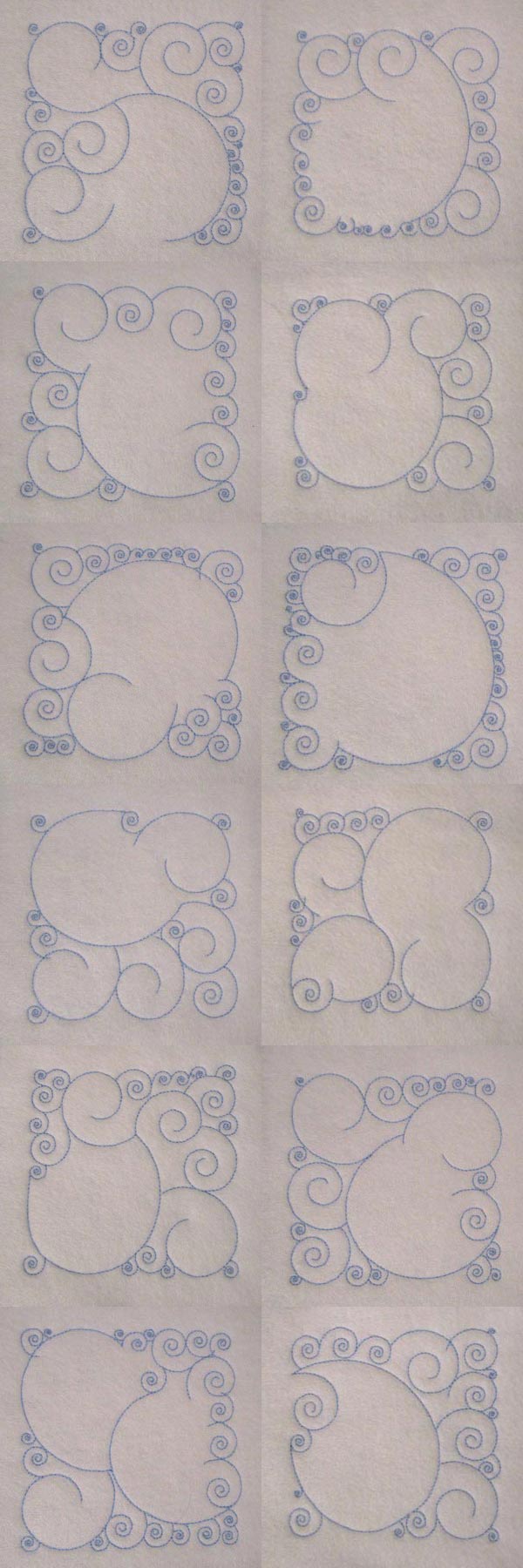 Swirly Square Background Blocks Embroidery Machine Design Details