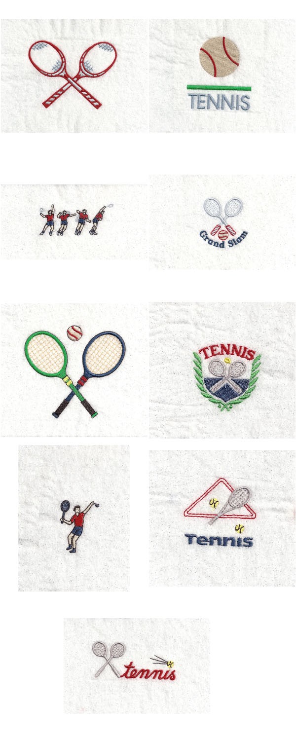 Tennis Embroidery Machine Design Details