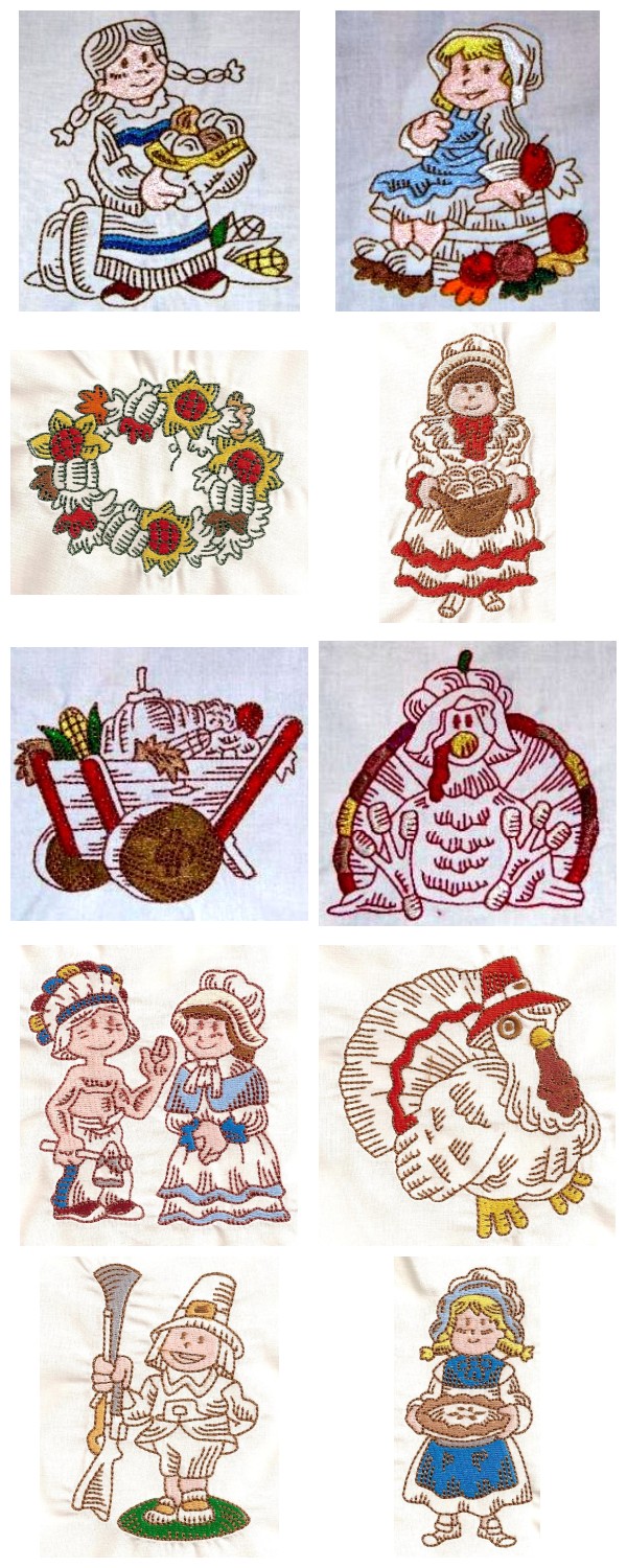 Thanksgiving PF Embroidery Machine Design Details