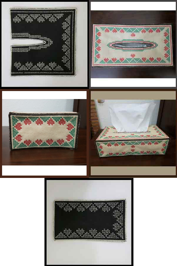 Cross Stitch Tissue Box Cover Embroidery Machine Design Details