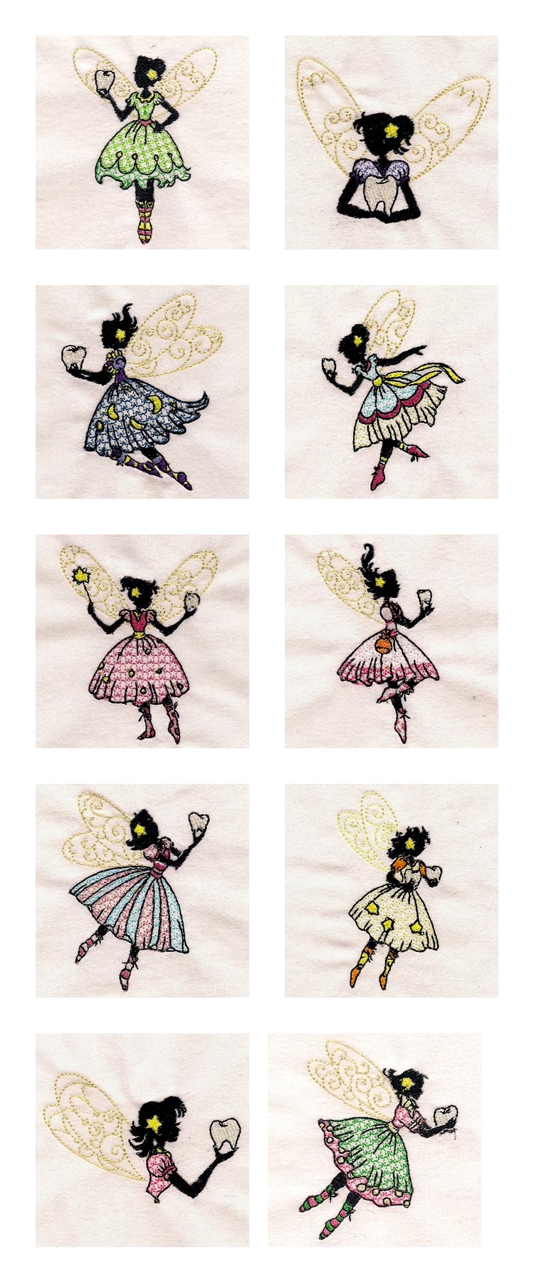 Tooth Fairies Embroidery Machine Design Details