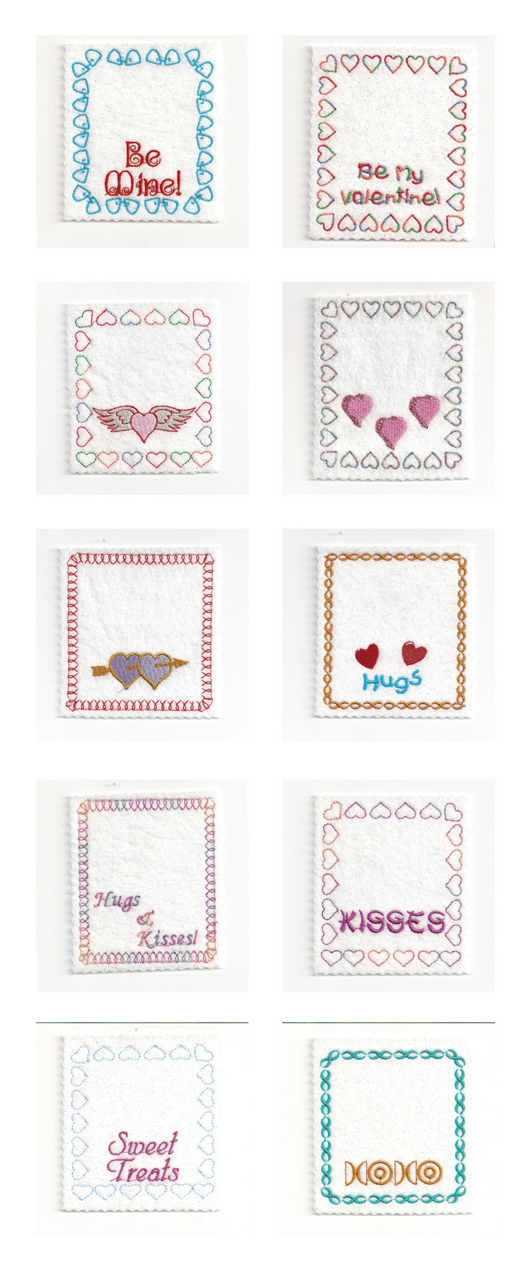Valentine Bag Toppers 2 Embroidery Machine Design Details