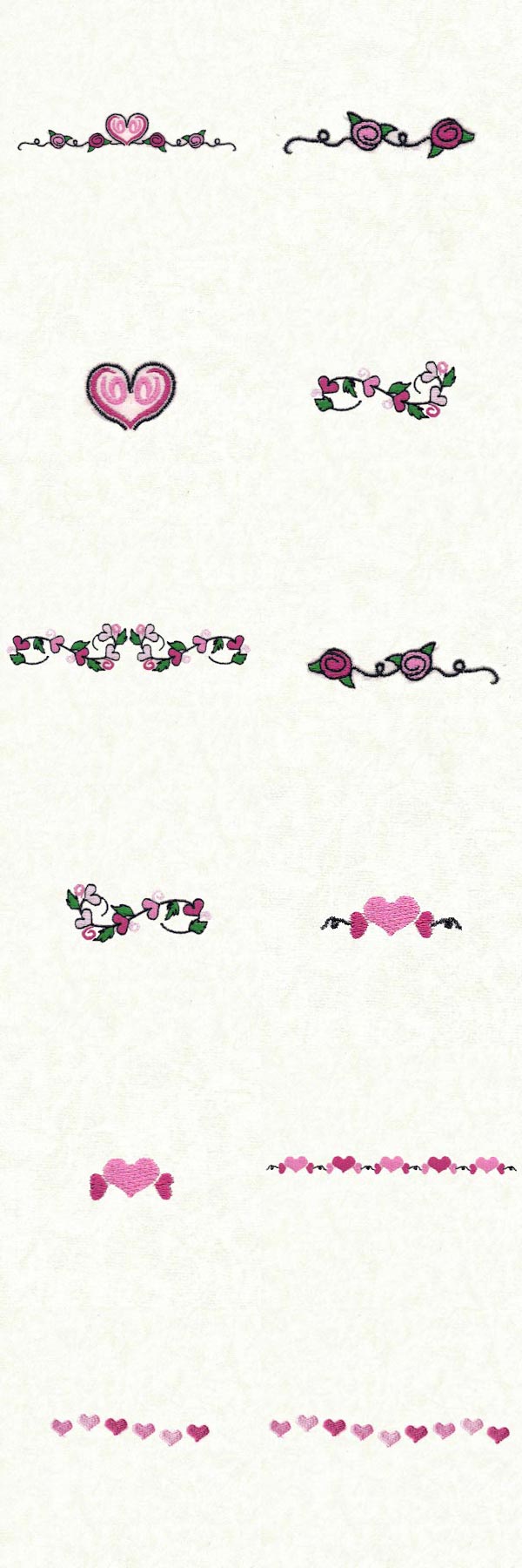 Valentine Border 2 Embroidery Machine Design Details