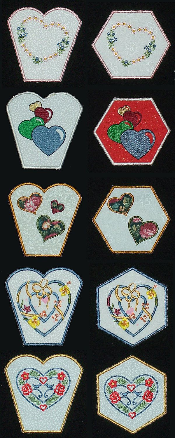 Valentine Bowls Embroidery Machine Design Details