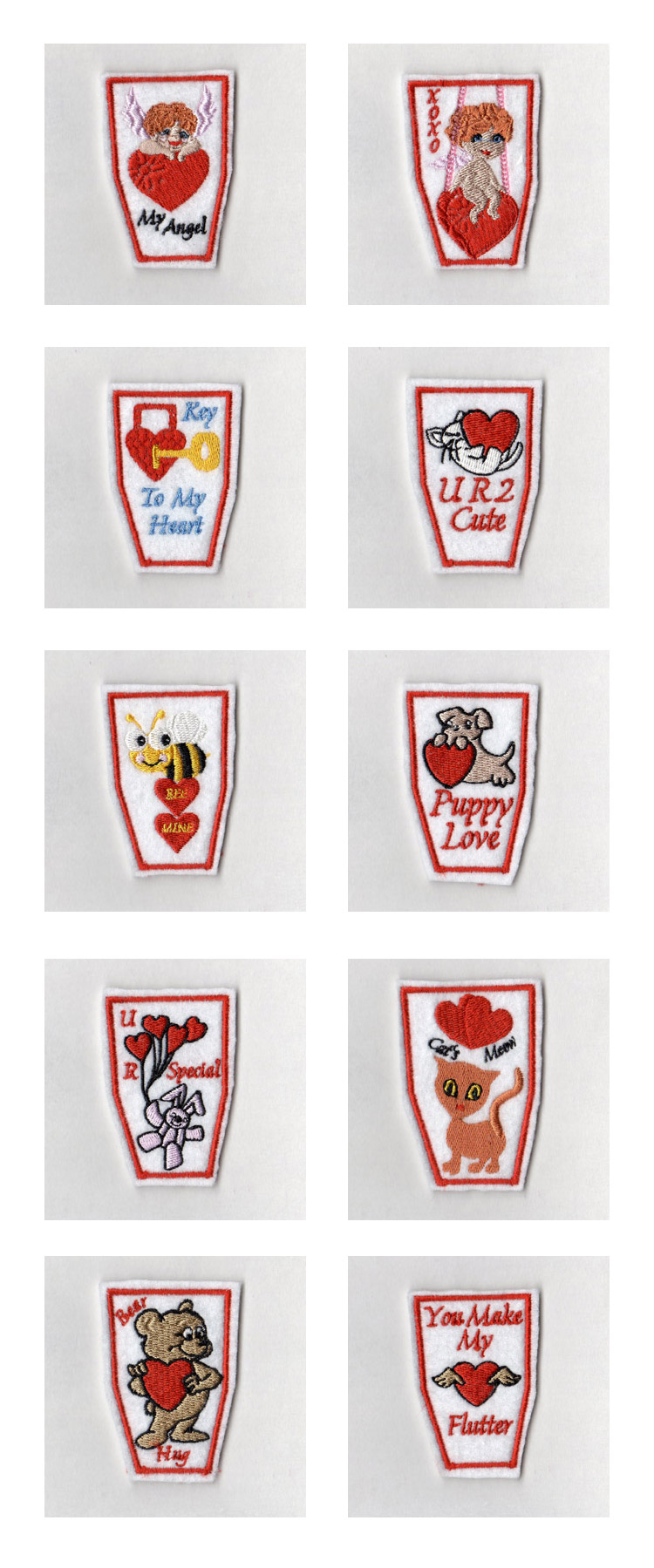 Valentine Pencil Toppers Embroidery Machine Design Details