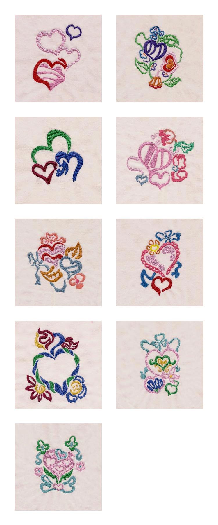 Valentine Colors Embroidery Machine Design Details