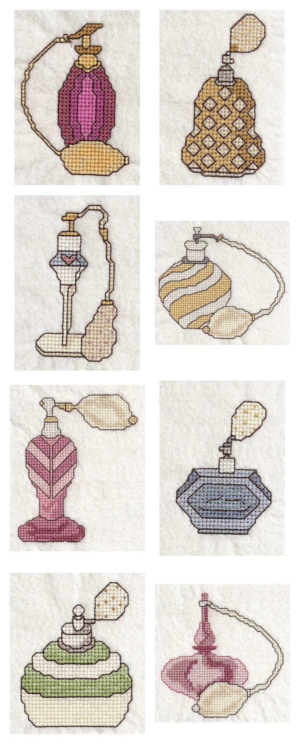 Victorian Perfume Bottles Embroidery Machine Design Details