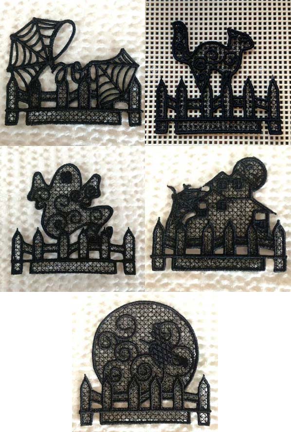 Wicked Halloween Scenes Embroidery Machine Design Details