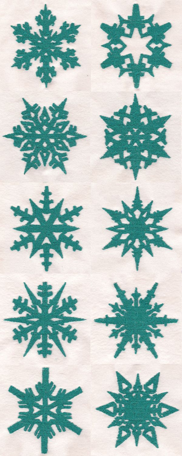 Winter Frost Embroidery Machine Design Details