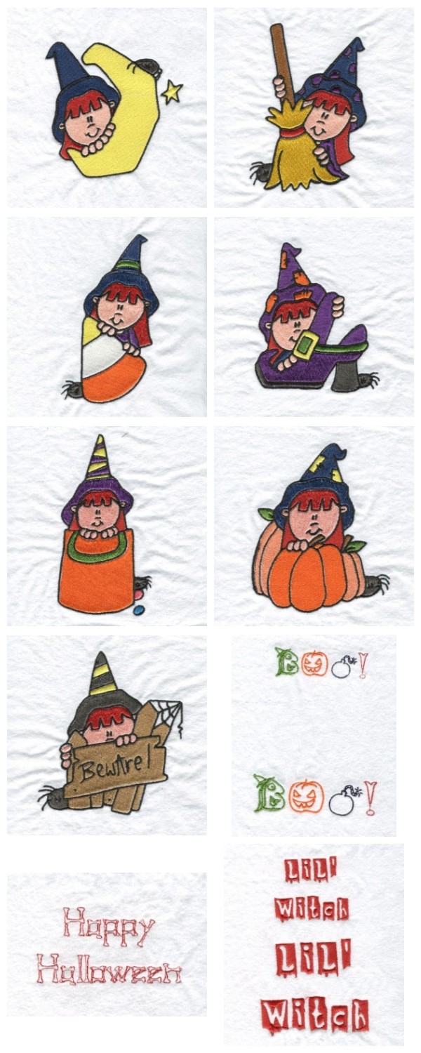Witch Peekers Embroidery Machine Design Details