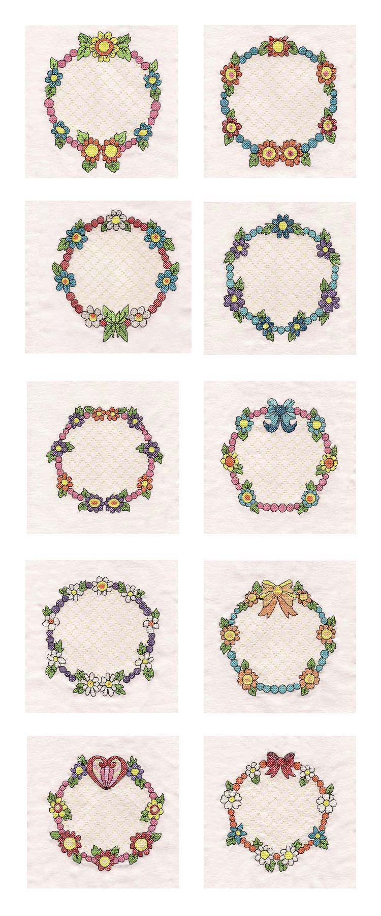 Sweet Friendship Cross Stitch Embroidery Machine Design Details