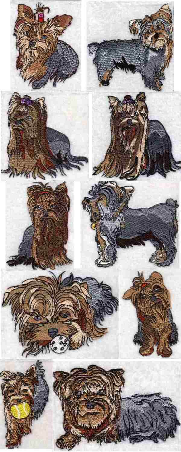 Yorkies Embroidery Machine Design Details