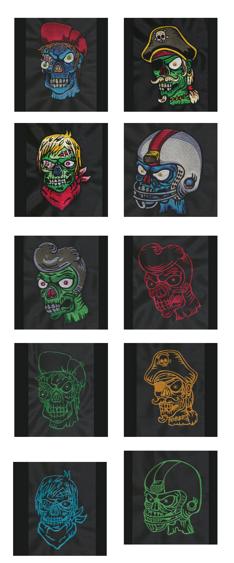 Zombies Embroidery Machine Design Details